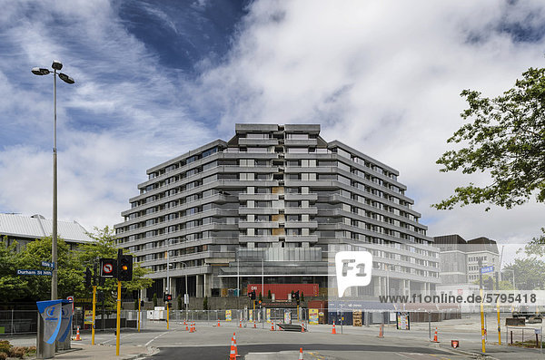 Massive Erdbebenschäden am berühmten Hotel Crown Plaza  Christchurch  Südinsel Neuseeland