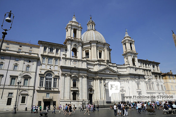 Kirche Sant Agnese in Agone  Piazza Navona  Rom  Italien  Europa