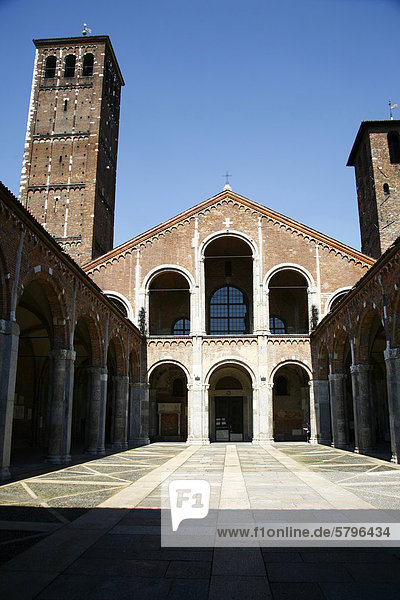 Basilica of Sant'Ambrogio  St. Ambrose Church  Milan  Italy  Europe