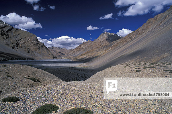 Tal des Pare oder Paru Chhu bei Dutung Kibber-Karzok-Trek Himachal Pradesh indischer Himalaya Nordindien Indien Asien
