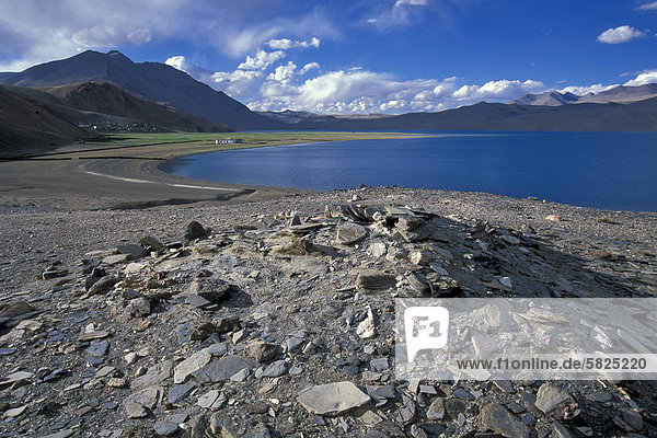 Korzokü auch Karzok oder Kurzok am Tso Moririü Ladakhü indischer Himalayaü Changthangü Jammu und Kaschmirü Nordindienü Indienü Asien