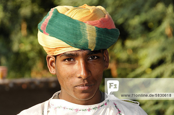 Inder  Portrait  Nähe Pushkar  Rajasthan  Nordindien  Asien