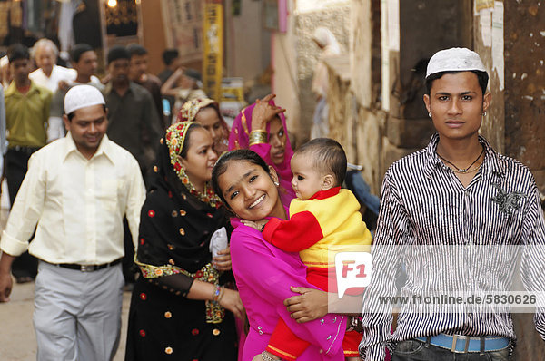 Muslim family  Pushkar  Rajasthan  North India  India  Asia