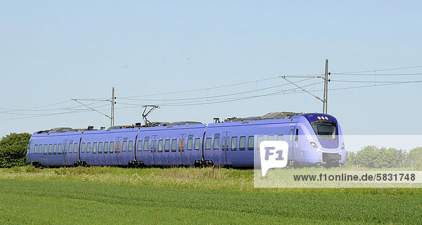 Schwedischer Zug  Svarte  SkÂne  Schweden  Europa