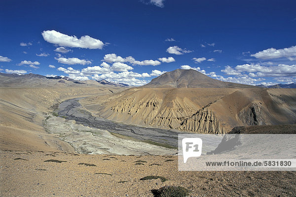 Hochwüste  Manali-Leh-Highway  bei Pang  Ladakh  indischer Himalaya  Jammu und Kaschmir  Nordindien  Indien  Asien