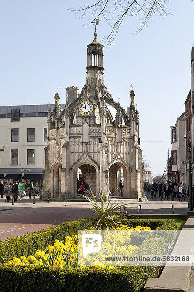 Chichester market cross at the junction of North  South  East and West Street  Chichester  West Sussex  England  United Kingdom  Europe