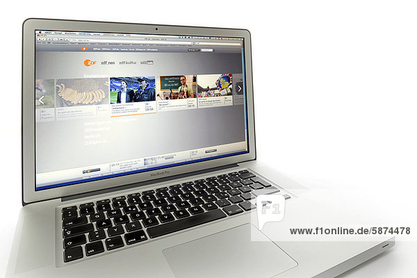 ZDF  Website auf Apple MacBook Pro