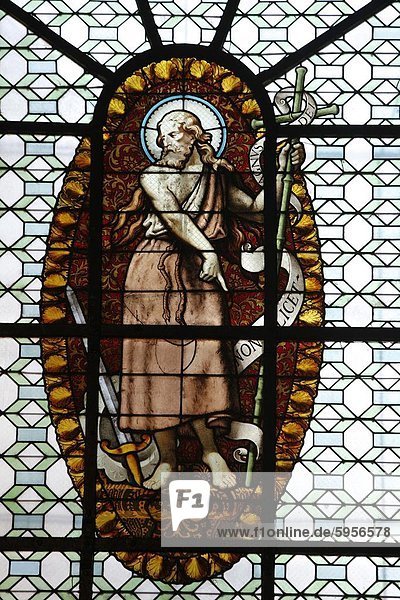 Glasmalerei in St. Sulpice Basilika  Paris  Frankreich  Europa