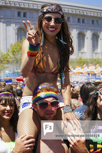 Lesbian Gay Bisexual Transgender Pride Parade  San Francisco  California  United States of America  North America