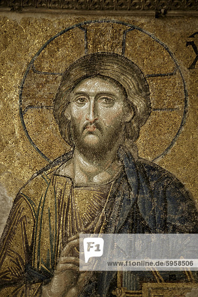 Mosaik des Christus  Santa Sofia  Istanbul  Türkei  Europa  Eurasien