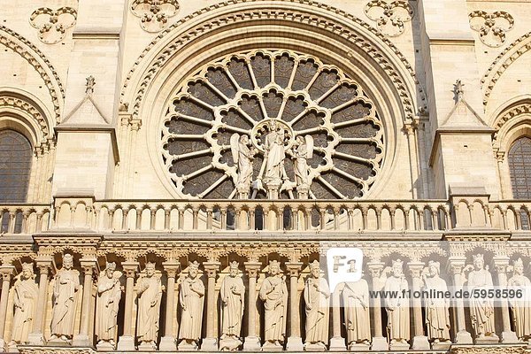 Kings-Galerie  Westfront  Notre Dame Kathedrale  UNESCO Weltkulturerbe  Paris  Frankreich  Europa