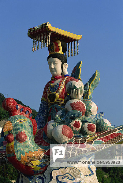 Fischern des Helden  Tin Hau Figur  Tin Hau Tempel  Repulse Bay  Hong Kong  China  Asien