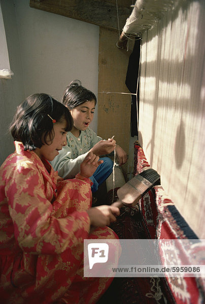 Carpet factory in the 1970s  Quetta  Pakistan  Asia