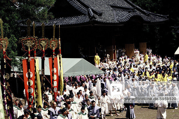 Das Samurai-Festival am Toshogu-Schrein  Nikko  Japan  Asien