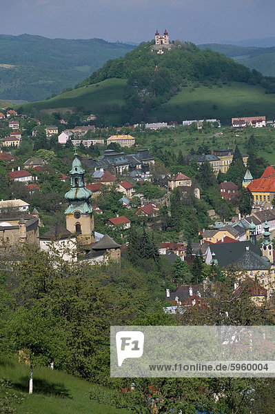 Blick über die Stadt  Banska Stiavnica  Slowakei  UNESCO Weltkulturerbe  Europa