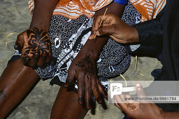 Hand Gemälde  Sansibar  Tansania  Ostafrika  Afrika