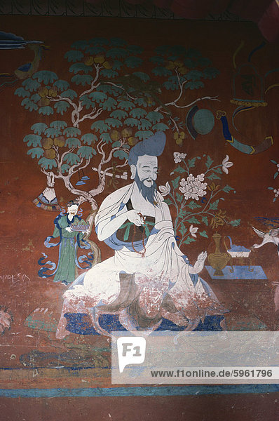 Wand malen  Rimpung Dzong  Paro  Bhutan  Asien