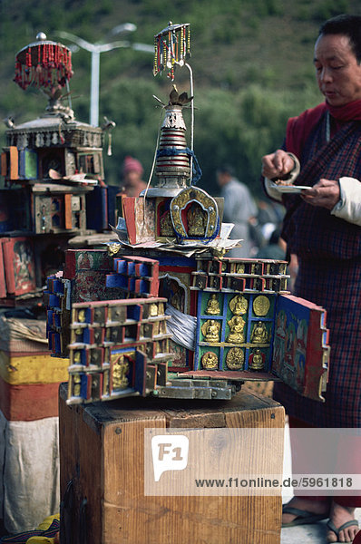 Mobile Schrein  Bhutan  Asien