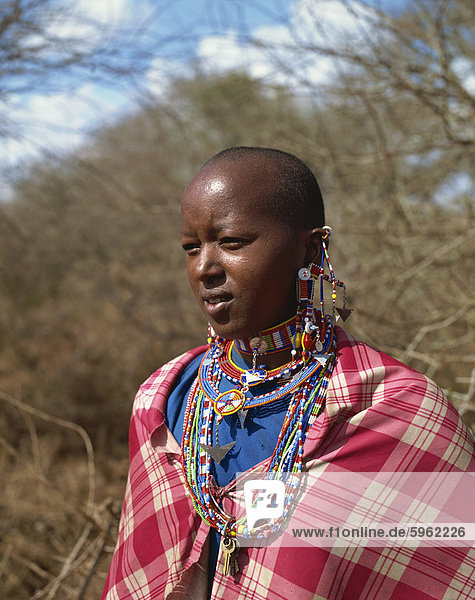 Massai Frau  Kenia  Ostafrika  Afrika