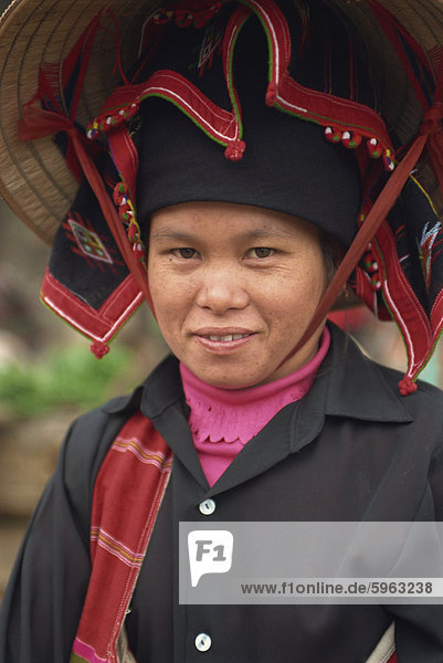 Schwarze Thai Frau  in der Nähe von Dien Bien Phu  Nord-Vietnam  Vietnam  Indochina  Südostasien  Asien