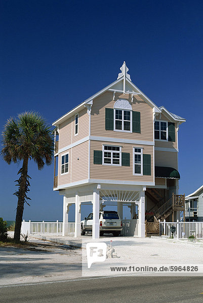 Amerika Wohnhaus Strand Küste Stadt Nordamerika Verbindung Florida modern