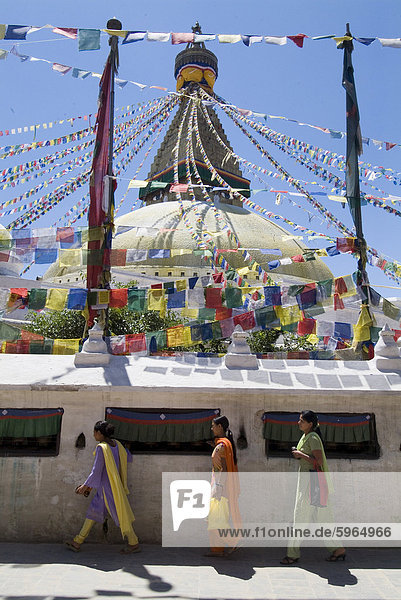 (Bodhnath) Boudhanath Stupa  UNESCO-Weltkulturerbe  Kathmandu  Nepal  Asien
