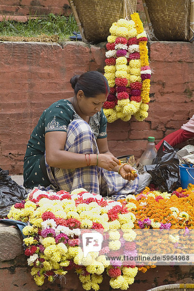 Straßenhändler  Durbar Square  Kathmandu  Nepal  Asien