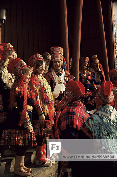 Lapp Hochzeit Lappland Skandinavien Europa
