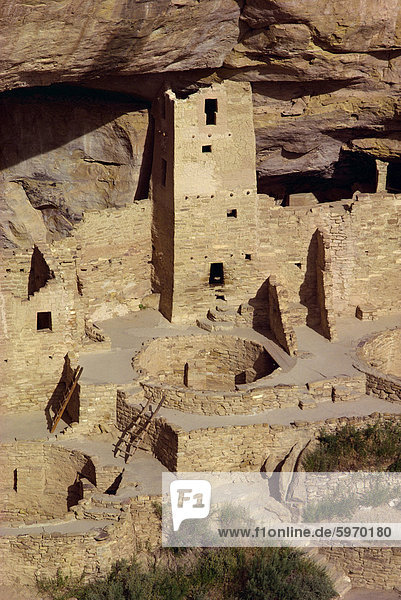 Cliff Palast Datierung zwischen 1200 und 1300 AD bei Mesa Verde  UNESCO World Heritage Site  Colorado  Vereinigte Staaten von Amerika  Nordamerika