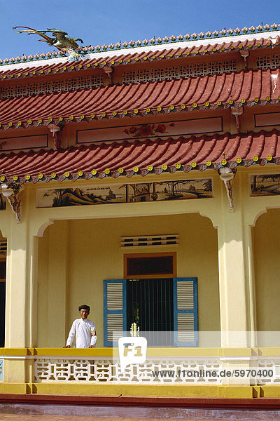 Cao Dai Gebetshalle  lange Hoa  Tayninh Provence  Vietnam  Indochina  Südostasien  Asien
