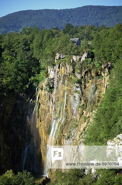 Wasserfall  Nationalpark Plitvice  UNESCO World Heritage Site  Kroatien  Europa
