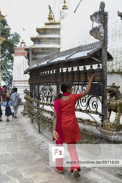 Swayambhunath (Monkey Tempel)  Kathmandu  Nepal  Asien