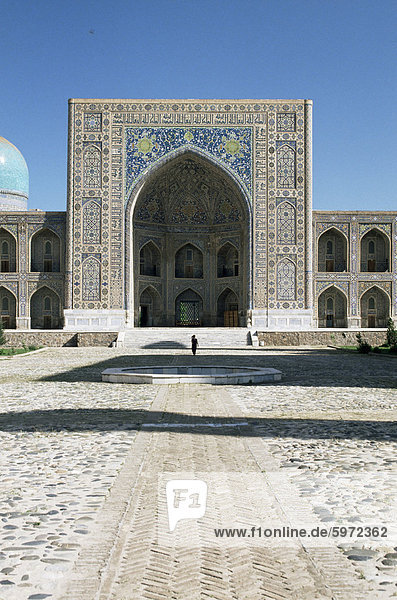 Tilla Kari Madrasa  Registanplatz  Samarkand  UNESCO World Heritage Site (Usbekistan)  Zentral-Asien  Asien