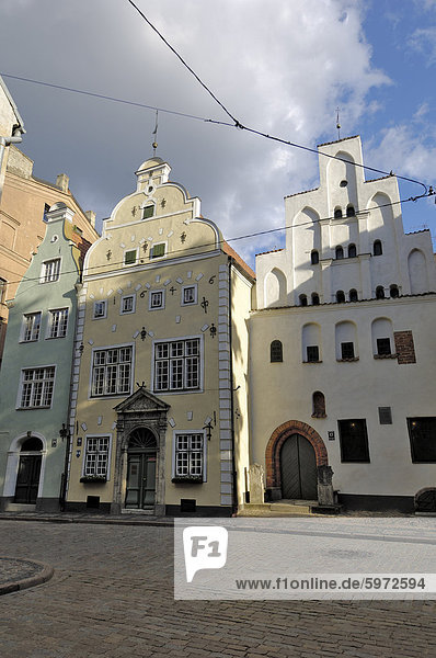Architektur der Altstadt (die drei Brüder)  Riga  Lettland  Baltikum  Europa
