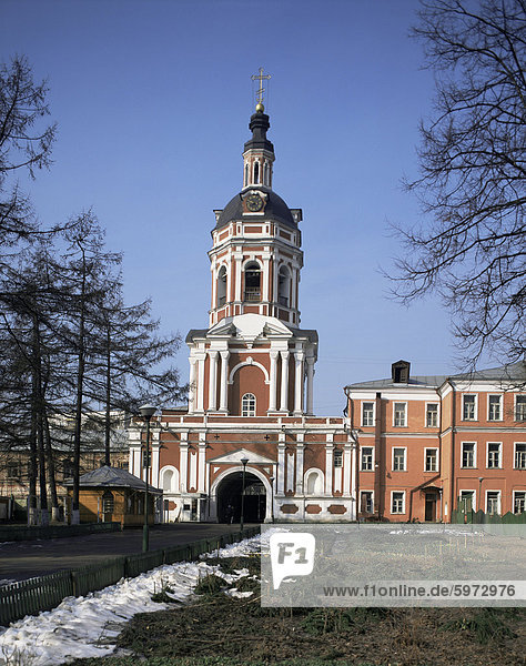 Glockenturm  Donskoi-Kloster  Moskau  Russland  Europa