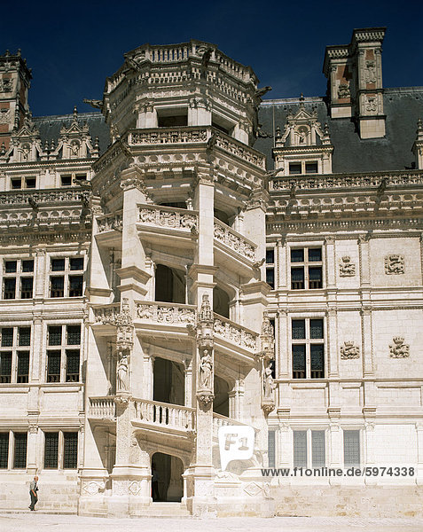 Staircase  Chateau of Blois  Loir-et-Cher  Centre  France  Europe