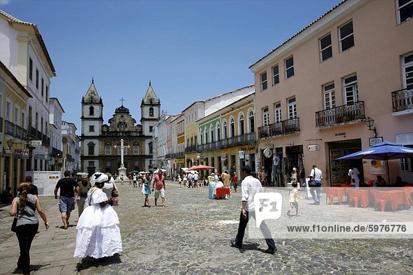 Die Kirche Sao Francisco in den Stadtteil Pelourinho  UNESCO-Weltkulturerbe  Salvador de Bahia  Brasilien  Südamerika