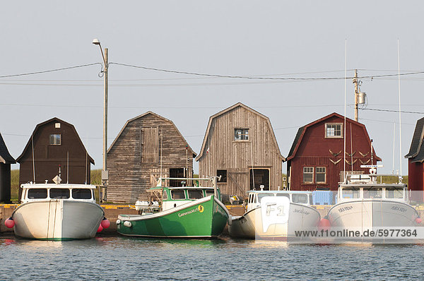 Fischerboote im Hafen von Malpeque  Malpeque  Prince Edward Island  Kanada  Nordamerika