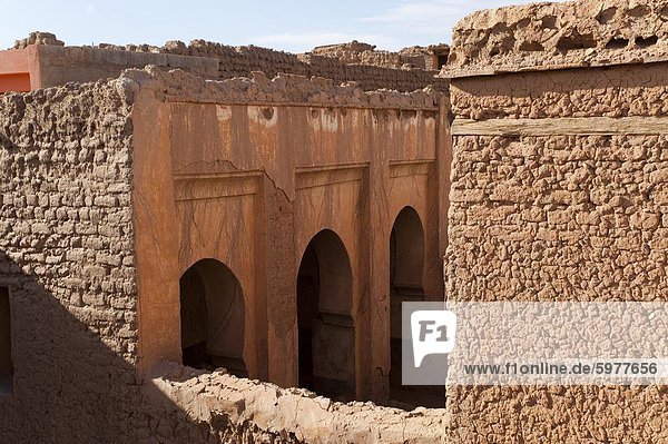 Traditionelle Schlamm Backstein Gebäude  Figuig  Provinz Figuig  orientalische Region  Marokko  Nordafrika  Südafrika