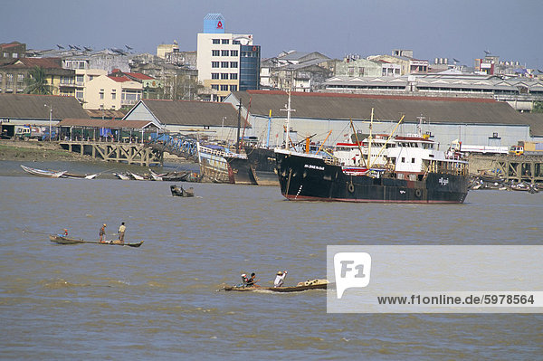The harbour  Yangon (Rangoon)  Myanmar (Burma)  Asia