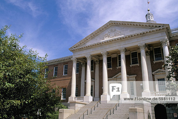 Das State House Annapolis Maryland Vereinigte Staaten von Amerika Nordamerika