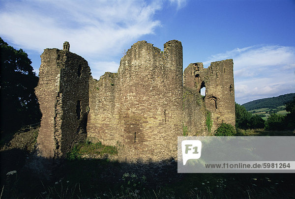 Grosmont  ruiniert 13. Jahrhundert Schloss  Grosmont  Monmouthshire  Wales  Vereinigtes Königreich  Europa