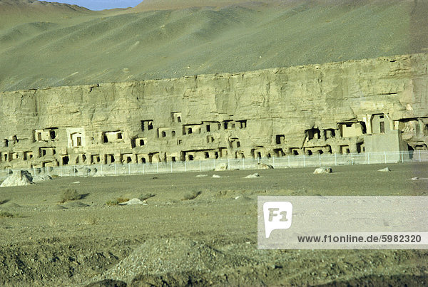 Höhlen von Dunhuang  UNESCO Weltkulturerbe  Provinz Gansu  China  Asien