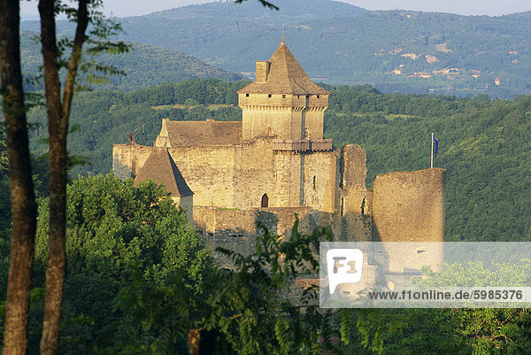 Castelnaud Castle in der Dordogne  Aquitaine  Frankreich  Europa