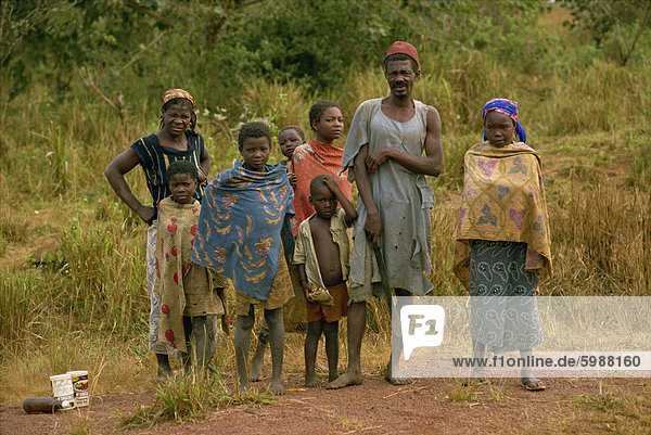 Familiengruppe  nördlichen Bereich  Cameroun  West Afrika  Afrika