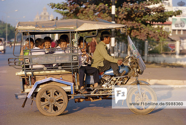 Jumbo Motorradtaxi  Vientiane  Laos  Indochina  Südostasien  Asien