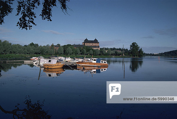 Hame Castle and Lake Vanajavesi  Hameenlinna  Finland  Scandinavia  Europe
