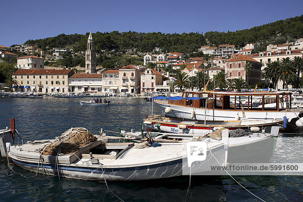 Hvar harbour  Dalmatia  Croatia  Adriatic  Europe