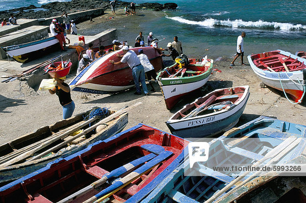 Hafen von Ribeira Grande  Nord-Mantel  Insel Santo Antao  Kapverdische Inseln  Afrika