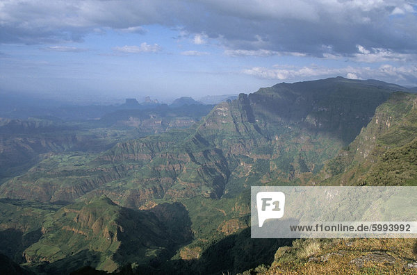 Mountain scenery near Sankaber  Simien Mountains National Park  UNESCO World Heritage Site  Ethiopia  Africa